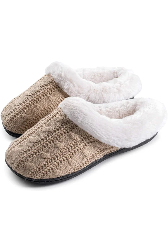 Women's Slippers Cable Knit Super Cozy Comfort Clog