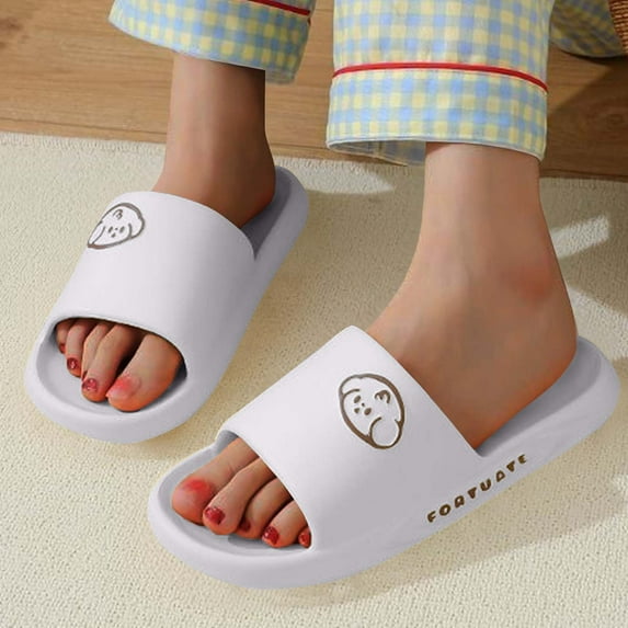 Women's Slippers Casual Versatile Home Bathroom Outdoor Wear Sandals Women Cute Soft Thick Sole Sandals Open-toe EVA Breathable Shoes