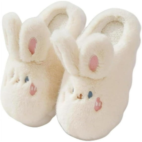 Women's Slippers Cute Rabbit Warm Plush Slippers Comfortable Indoor Anti slip Home Thick Sole Winter Soft Cotton Slippers