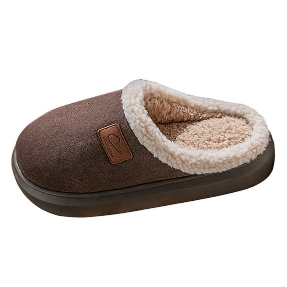 Women's Slippers Fuzzy Cozy Platform Mini Boots Indoor Outdoor Slides Mules Fleece Lined Winter Warm Suede Clogs