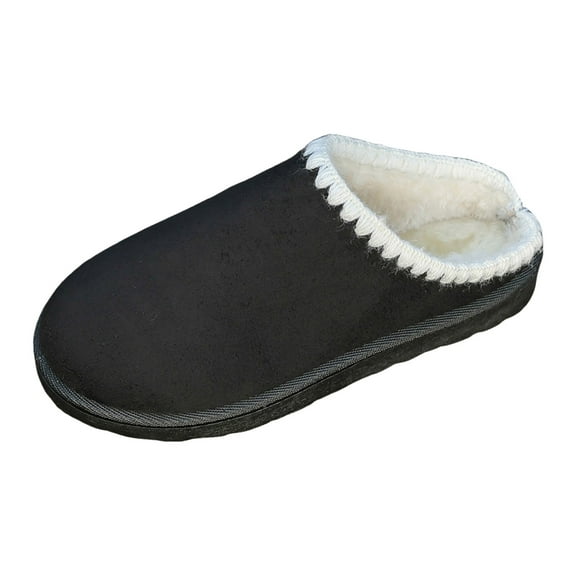 Women's Slippers Fuzzy Cozy Platform Mini Boots Indoor Outdoor Slides Mules Fleece Lined Winter Warm Suede Clogs