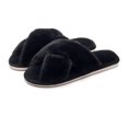 thumbnail image 1 of Women's Slippers House Shoes Memory Foam Open Toe Fluffy Shoes Fuzzy Indoor And Outdoor Slip On Soft Sole Winter Slippers, 1 of 9