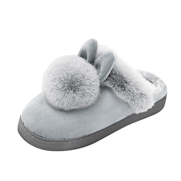 Women's Slippers Indoor Home Rabbit Comfort Shoes Furry Ears Soft Footwear Womens Slippers