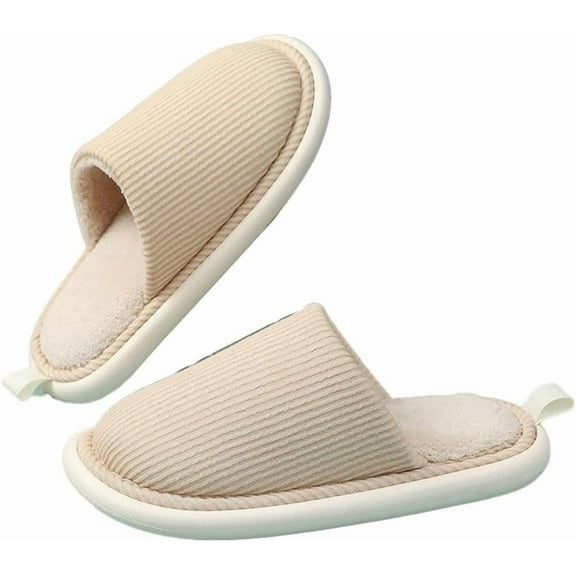Women's Slippers - Indoor Outdoor Plush House Shoes with anti-slip sole