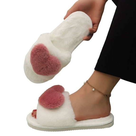 Women's Slippers Indoor Soft Fuzzy Shoes With Sole Comfortable Home Footwear For Daily Relaxation