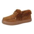 thumbnail image 1 of YLYL Womens Loafers Fur Lined Warm Plush Comfortable Fashion Casual Slip on Winter Snow Boots, 1 of 6