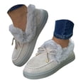 thumbnail image 1 of YLYL Womens Loafers Fur Lined Warm Plush Comfortable Fashion Casual Slip on Winter Snow Boots, 1 of 6