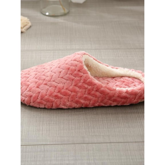 Women's Slippers Solid Color Soft Bottom Silent Slippers Indoor Cotton Slippers