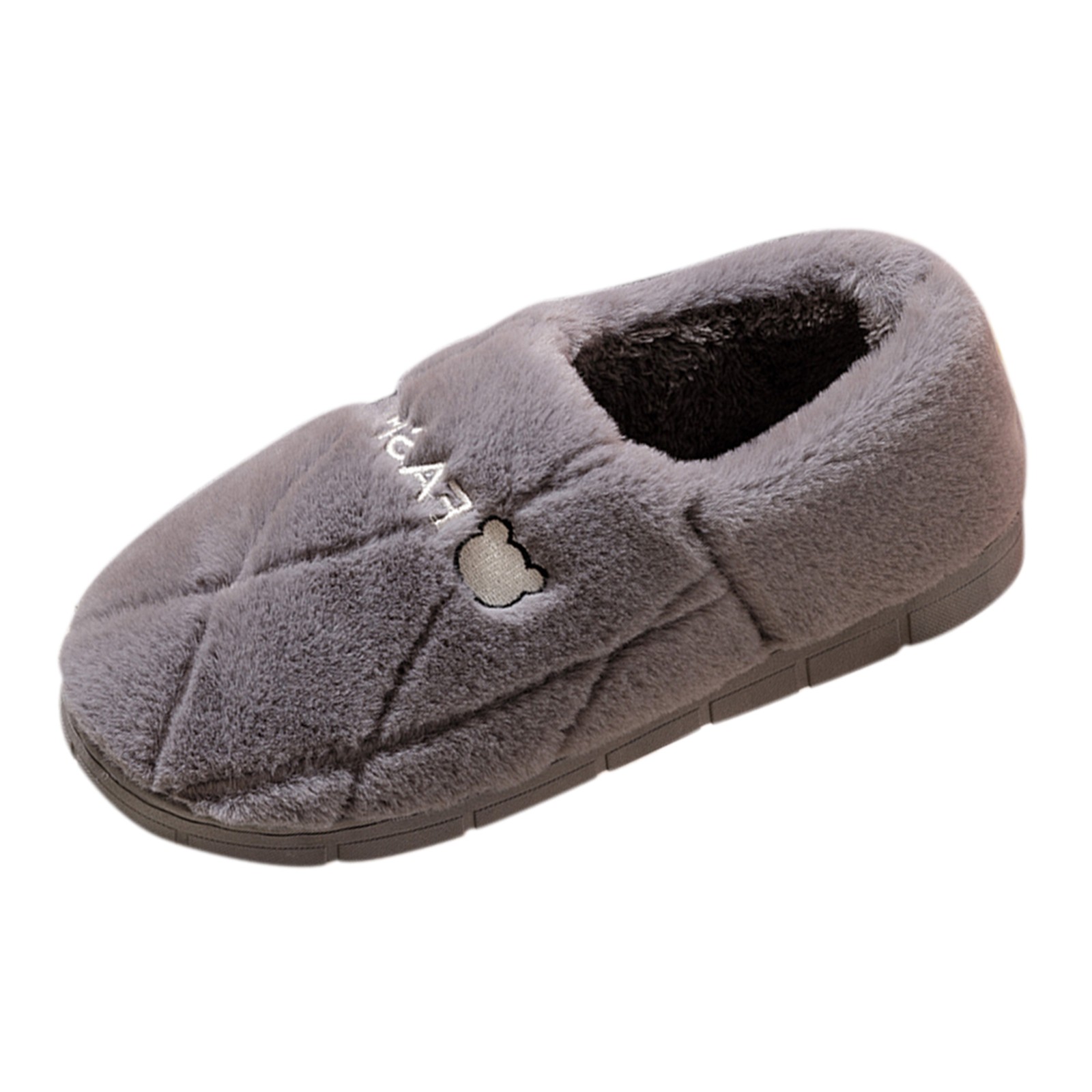 Women's Slippers Winter Couples Warm Home Closed Toe Plush Soft Bottom