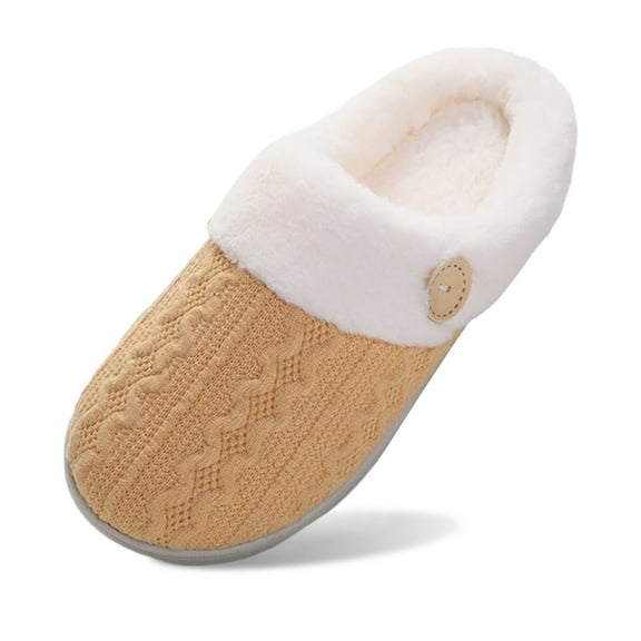 Women's Slippers Womens House Shoes Ladies Fashion Winter Insulation Closed Toe Flat Bottom Soft Slippers