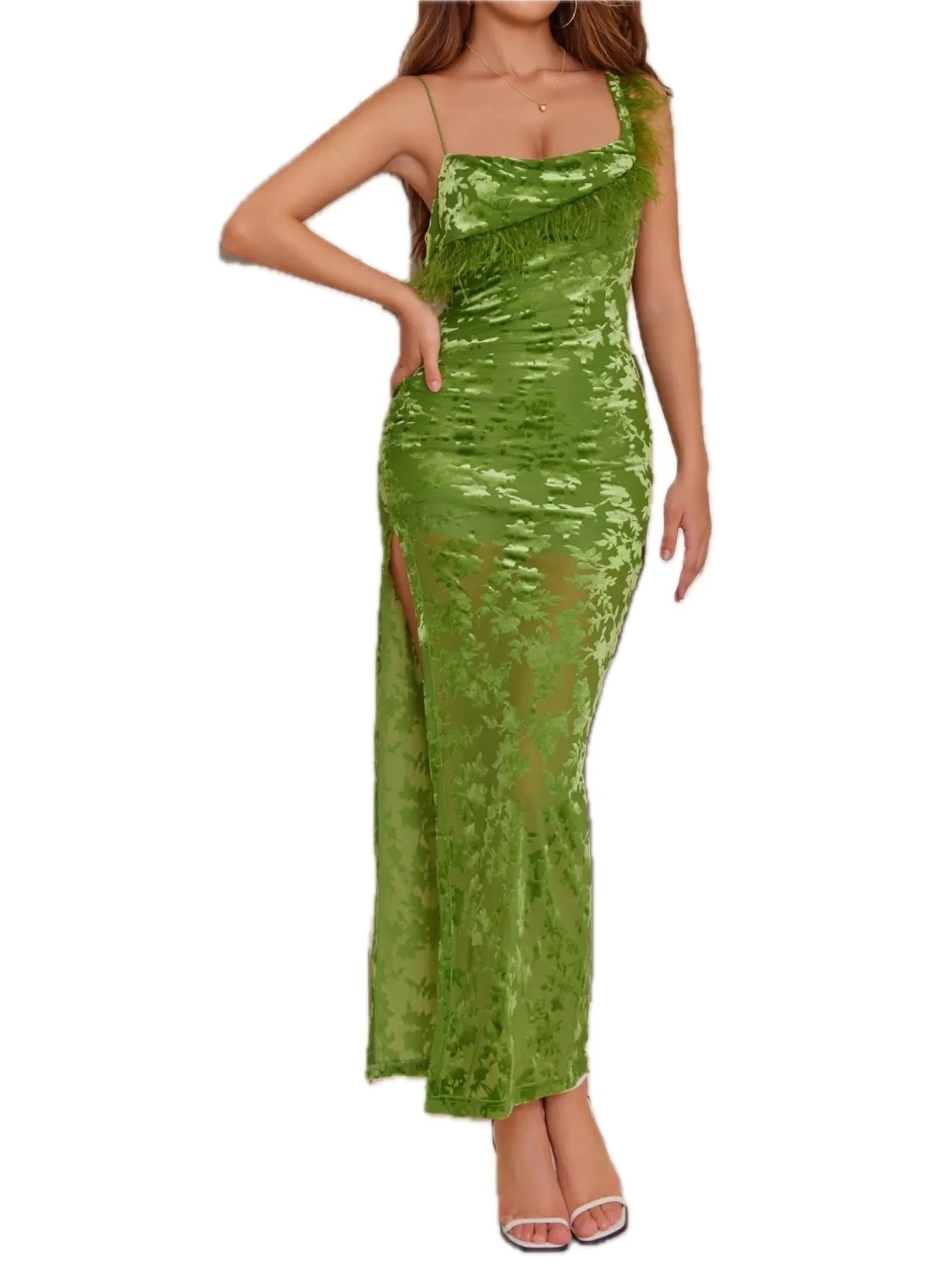 open lace back dress Soleil Maxi Dress L / Denim All Day