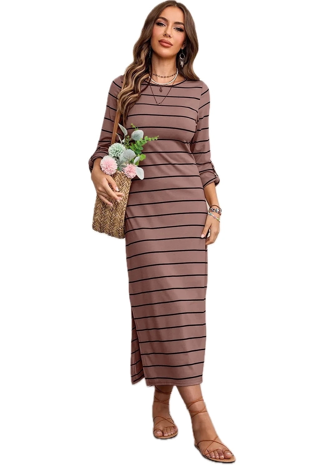 sheer panel midi dress Embellished Mesh Fitted Midi Dress With Sheer Panels