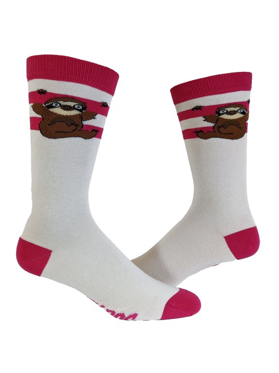 Women's Sloth Socks Funny Lazy Cuddly Animal Slow Zoo Vintage Novelty Footwear
