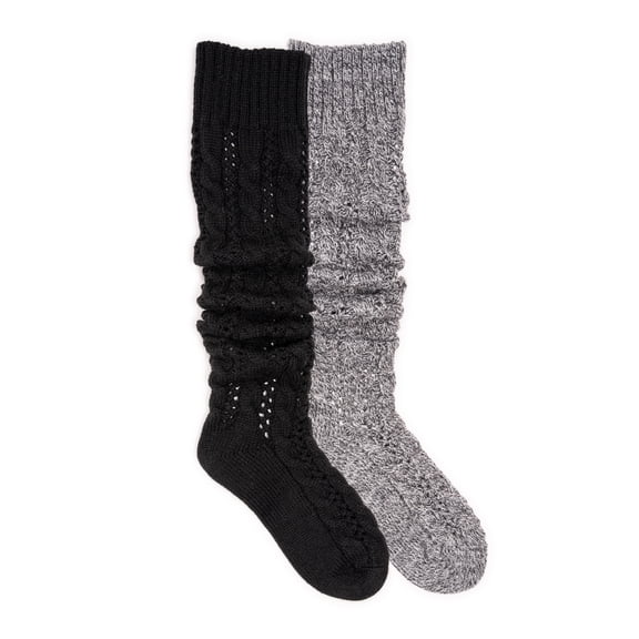 Women's Slouch Knit Cable 2 Pair Pack
