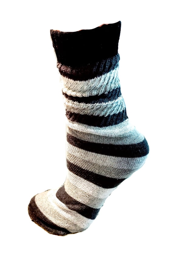 Women's Slouch Socks, Size 9-11, Multicolor Stripes