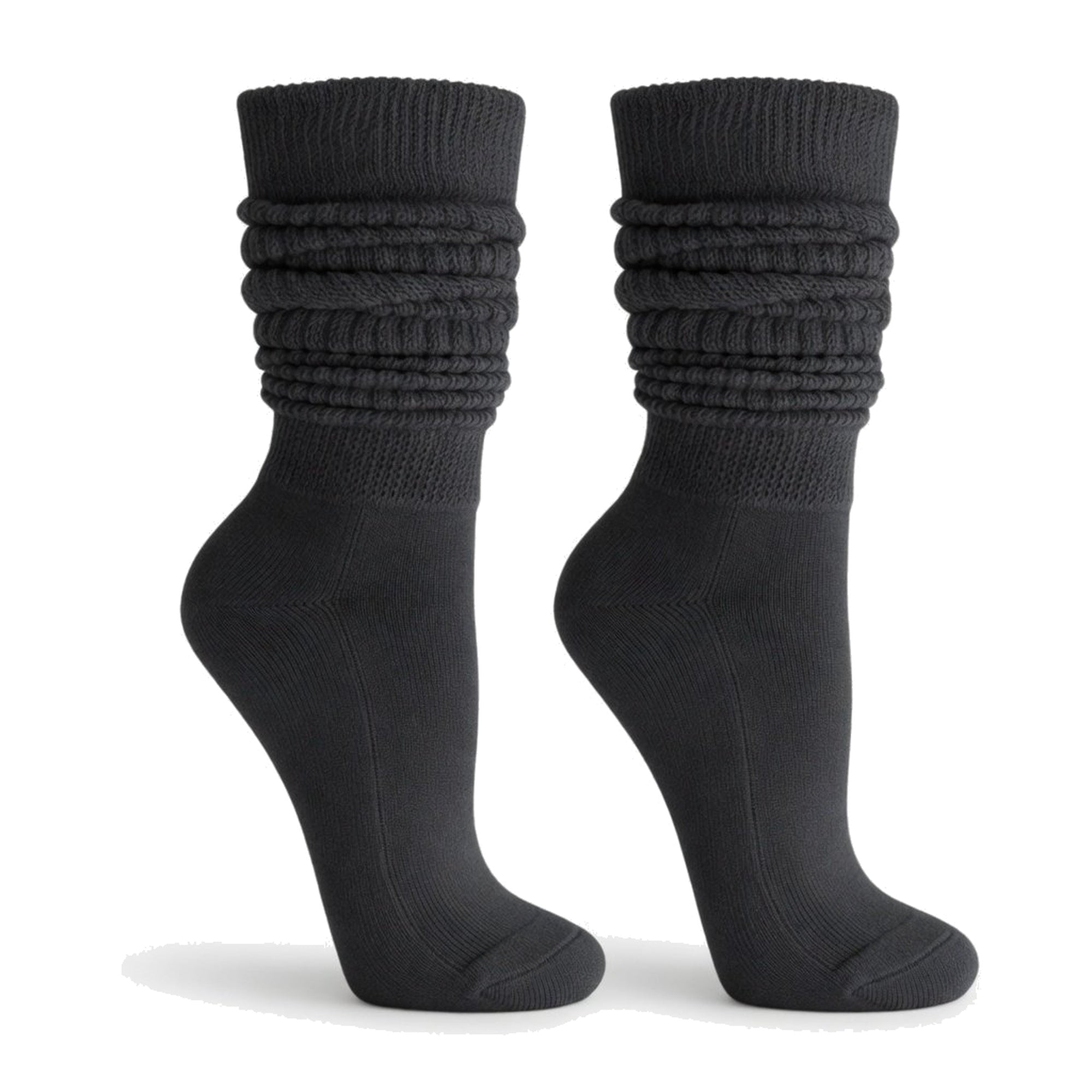 AWS/American Made 2 Pairs Heavyweight Slouch Socks Women, Anthracite ...