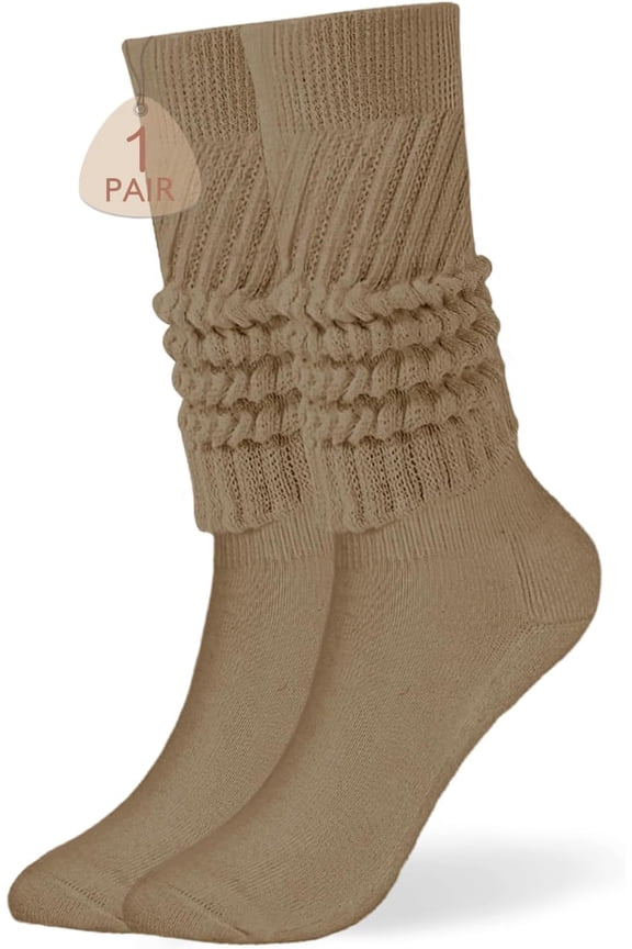 Women's Slouch Socks, Soft Extra Long Scrunch Knee High Sock Fall Winter Knit Slouchy High Boot Socks