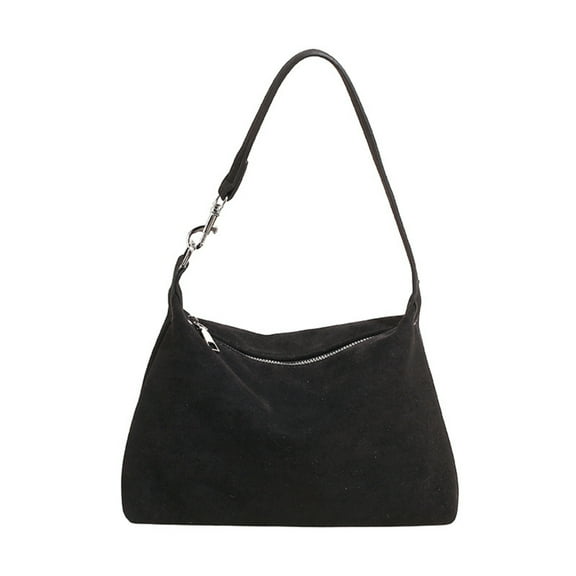 Women's Slouchy Faux Suede Hobo Bag, Adjustable Crossbody Purse for Work & Everyday, Soft Leather-Look Top Handle Bag