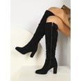 thumbnail image 1 of Women's Slouchy Knee High Boots With Chunky Heel,Comfortable And Fashionable For Fall And Winter Wear For Women, 1 of 9