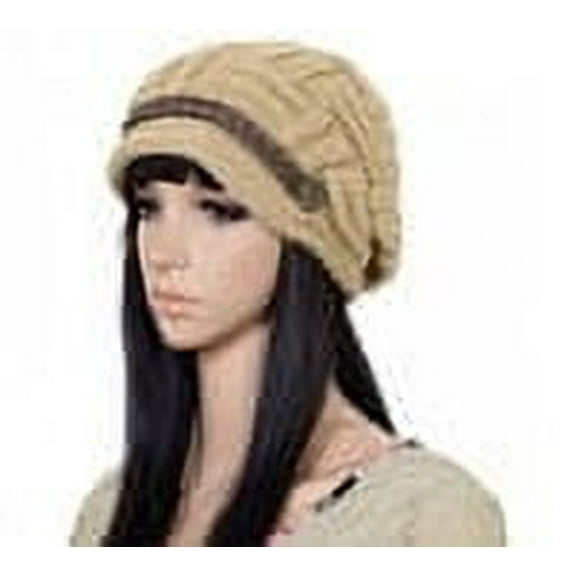 1-Pack Women's Slouchy Knit Beanie Hat – Winter Warm Thick Cable Knit Beret Cap for Snow, Ski & Everyday Wear TIKA