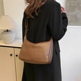 thumbnail image 1 of Women's Slouchy Shoulder Bag - Foldable Vegan Leather Handbag, Casual Stylish Tote for Work & Travel, 1 of 7