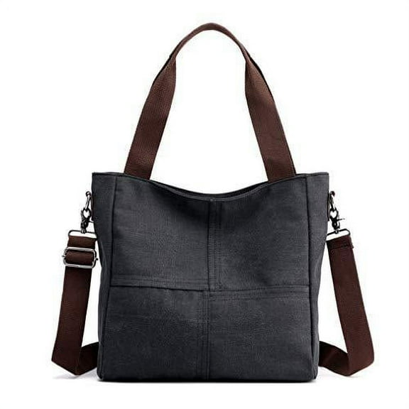Women's Small Canvas Tote Bag Shoulder Crossbody Bags Work Purses Travel Satchel