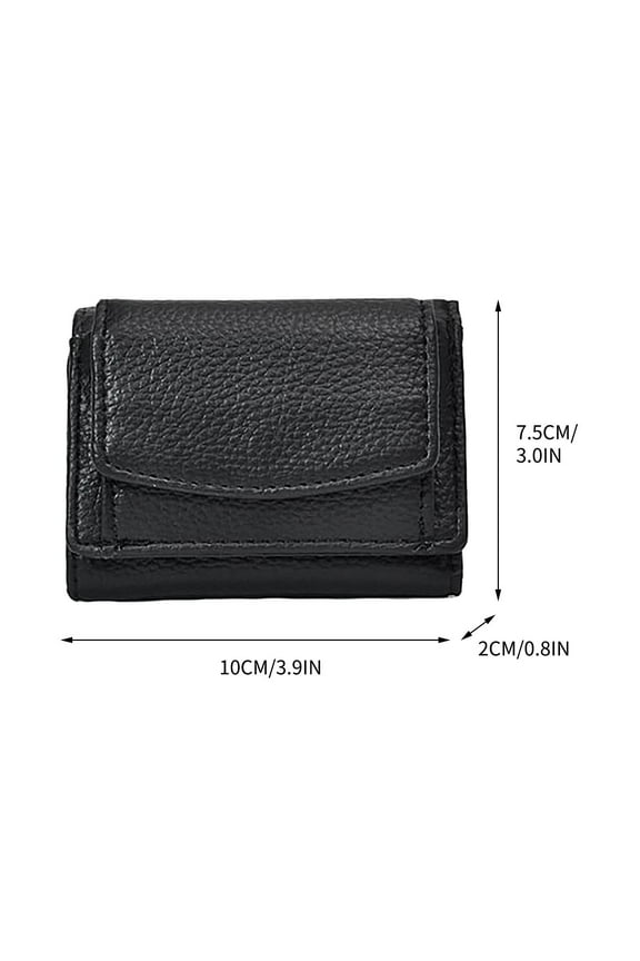 Women's Small Compact Slim Leather Mini Wallet Lady Purse Zipper Pocket Card Organizer Bifold Wallets With Coin Purse RFID, Gifts For Her, 3.9"*2.7"