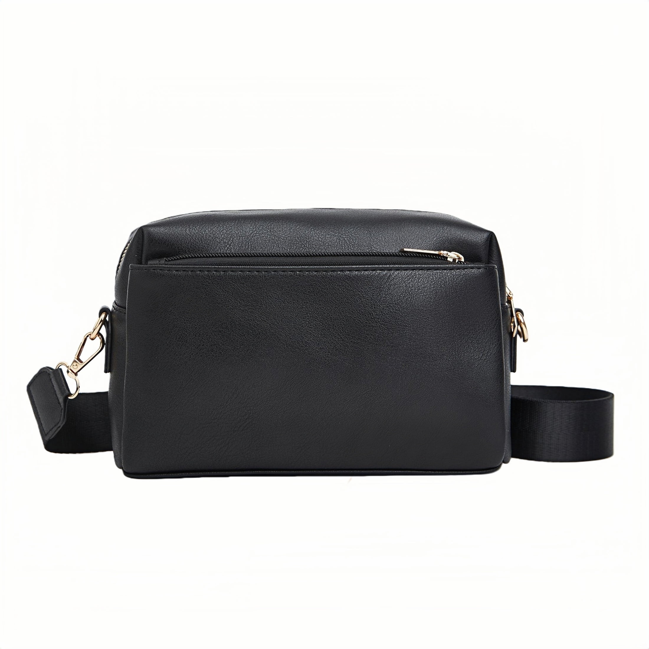 Women's Small Crossbody Bag - Water-Resistant PU Purse with Multiple Zippers, Adjustable Strap for Daily Use, Fashion Outfits, and Casual Style, Compact Square Design for Women and Girls