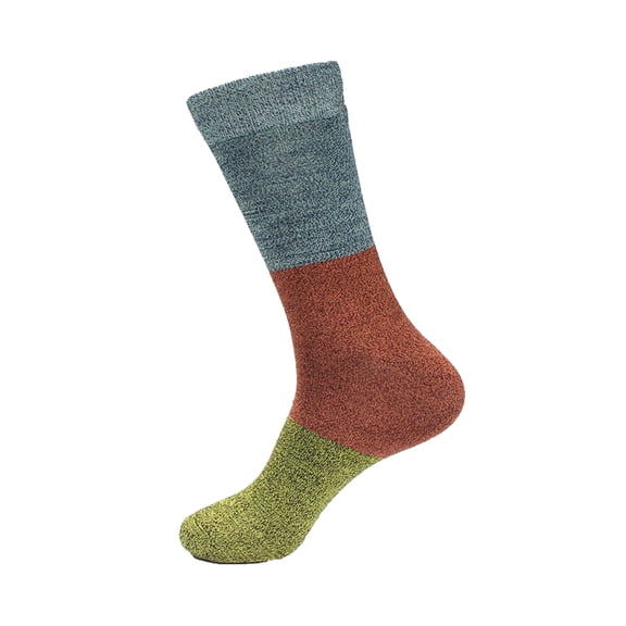 Women's Small/Medium Rayon from Bamboo Fiber Classic Casual Crew Socks - Blue Red Green - 1pr, Size 4-9