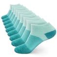 thumbnail image 1 of BambooMN Women's Fuzzy Aloe Infused Soft Nylon Spa Socks - Aquamarine - Regular - 9 Pairs, 1 of 5
