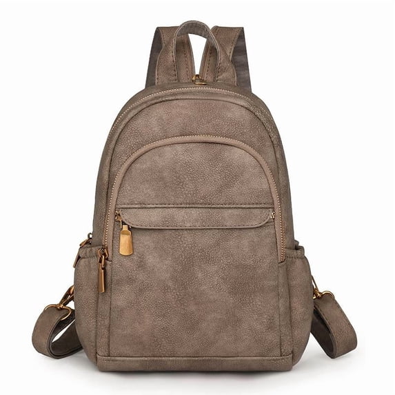 Women's Small PU Leather Backpack Purse, Convertible Sling Shoulder Bag, Fashion Multiway Ladies Bag