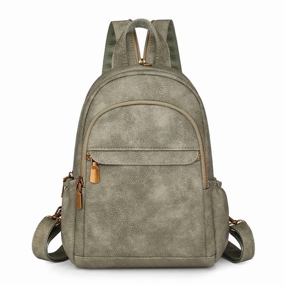 Women's Small PU Leather Backpack Purse, Convertible Sling Shoulder Bag, Fashion Multiway Ladies Bag