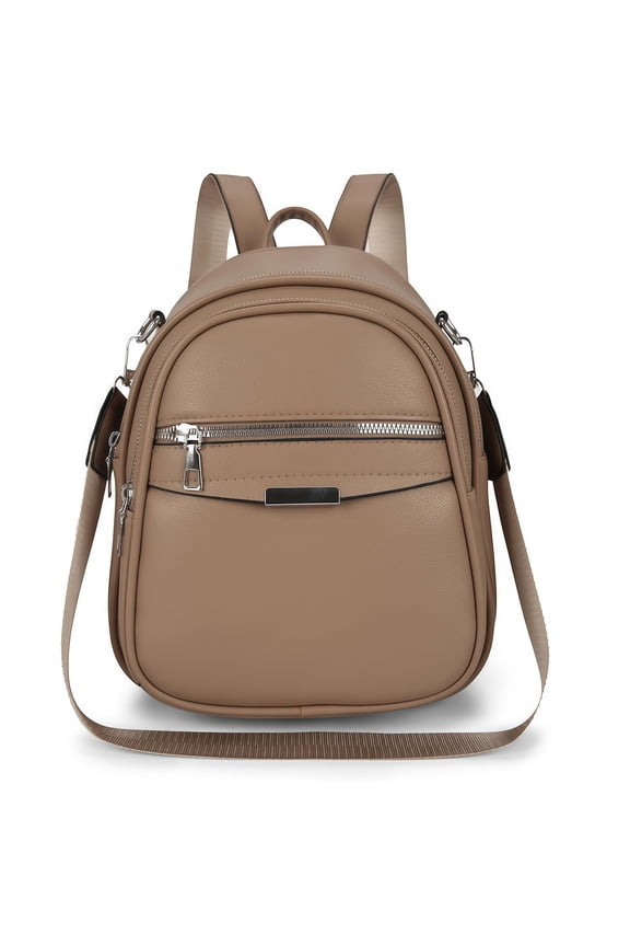 Women's Small PU Leather Backpack Purse, Convertible Travel Backpack Shoulder Bag for Daily & Trips.