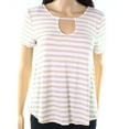 thumbnail image 1 of Women's Small Striped Keyhole Knit Top $26 S, 1 of 2