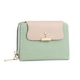thumbnail image 1 of Women's Small Wallet Leather Zipper Wallet, Compact Bifold ID Card Holder with Multiple Card Slots, Slim Lightweight Coin Purse for Women, 1 of 4