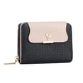thumbnail image 1 of Women's Small Wallet Leather Zipper Wallet, Compact Bifold ID Card Holder with Multiple Card Slots, Slim Lightweight Coin Purse for Women, 1 of 4