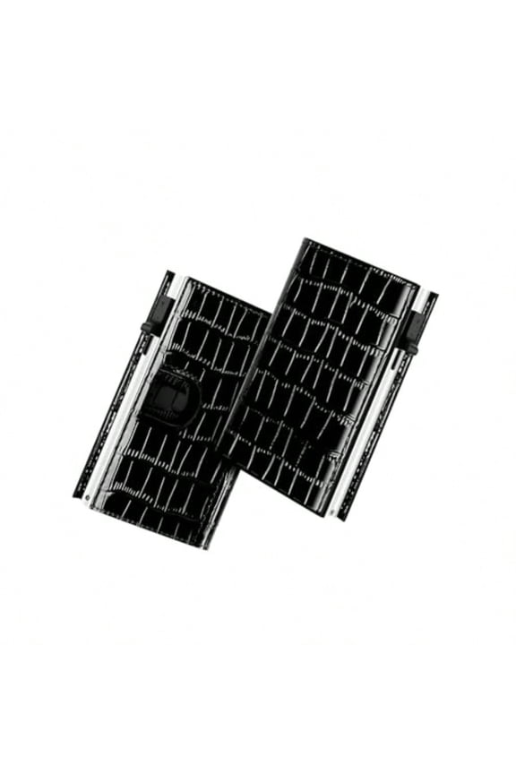 Women's Small Wallet - Sleek Secure - RFID Blocking Compact Wallet with Slim Lightweight Pop Up Credit Card Holder Premium Black Leather Capacity 11+ Cards Plus Cash ID Gift for Her