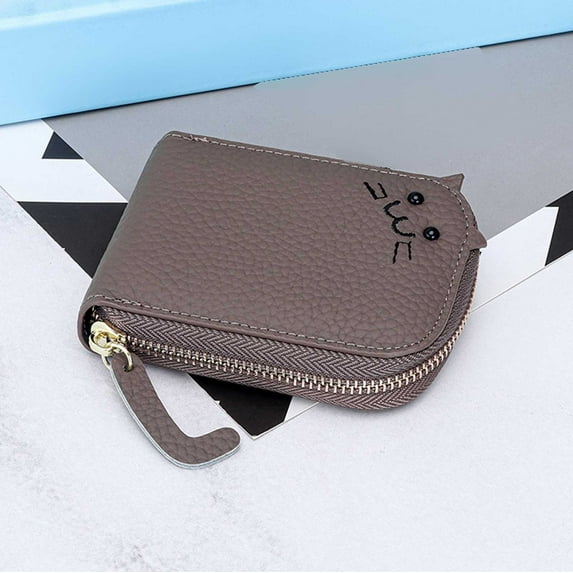 Women's Small Wallet with Wristlet - Compact Crossbody Card Holder Organizer, ID Window, Zip Pocket & Key Ring, Perfect for Concerts & Night Out,D-Grey