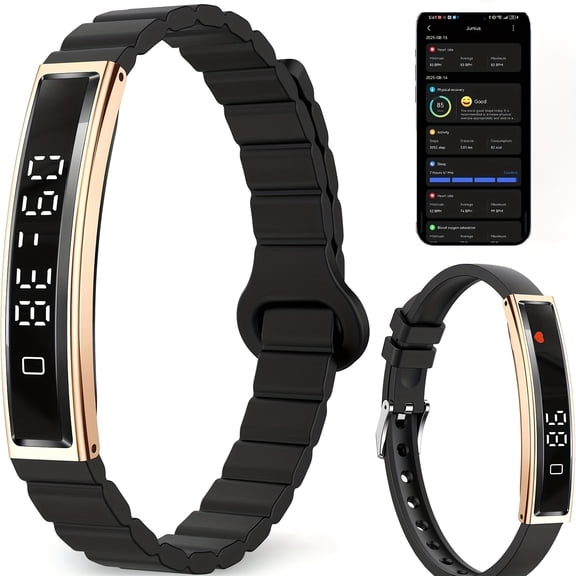 Women's Smart Fitness Tracker: 5ATM Waterproof, Pedometer, Sleep & Period Health Monitor, iOS/Android App, Gift for Her