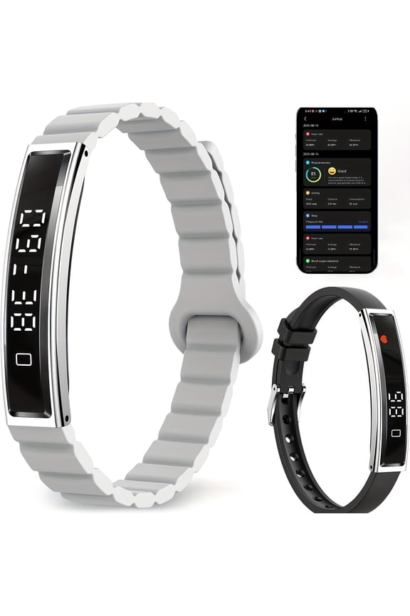Women's Smart Fitness Tracker: 5ATM Waterproof, Pedometer, Sleep & Period Health Monitor, iOS/Android App, Gift for Her