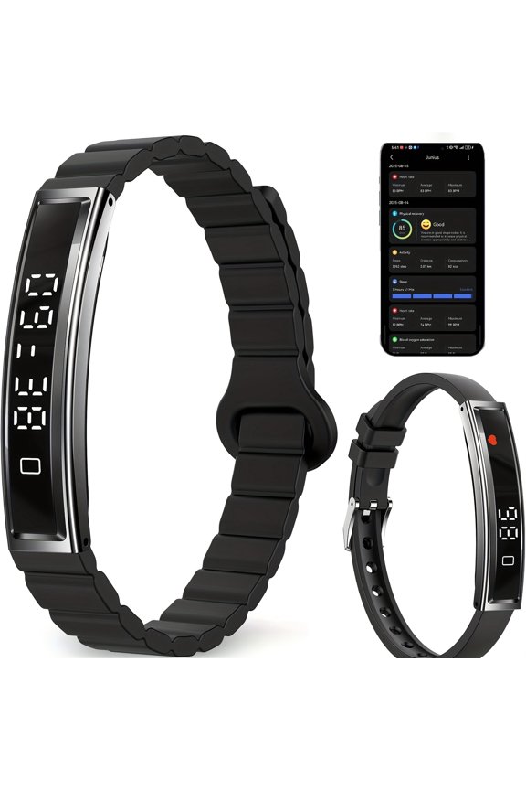 Women's Smart Fitness Tracker: 5ATM Waterproof, Pedometer, Sleep & Period Health Monitor, iOS/Android App, Gift for Her