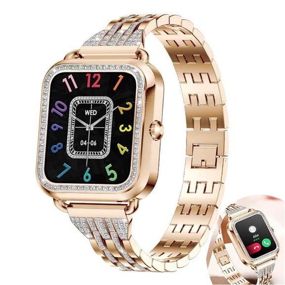 Women's Smart Watch 1.57 Inch Smart Watch For Android And IOS Phones IP68 Water Fitness Watch Voice Features For Women And Men Travel Essentials Items s Today s Prime