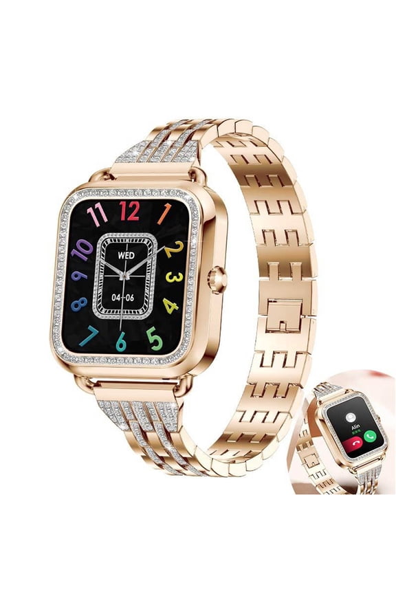Women's Smart Watch 1.57 Inch Smart Watch For Android And IOS Phones IP68 Water Fitness Watch Voice Features For Women And Men Travel Essentials Items s Today s Prime