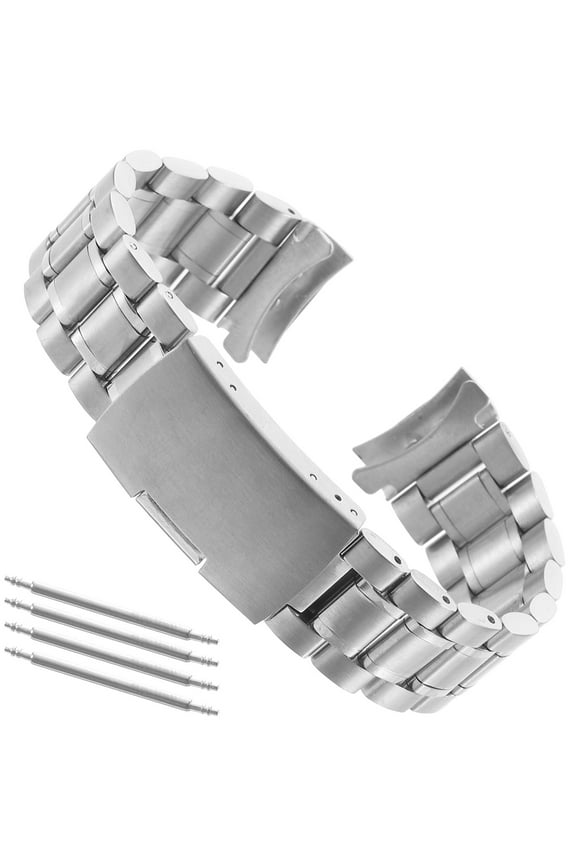 Women's Smart Watch Stainless Steel Link Band 20mm Replacement Strap with Buckle