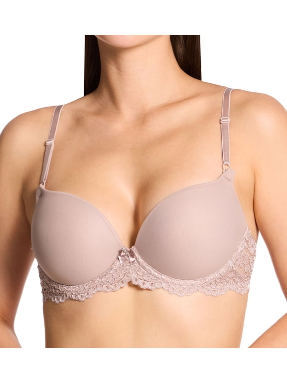 Women's Smart and Sexy 85046 Signature Lace Underwire Push Up Bra (Bark 38C)