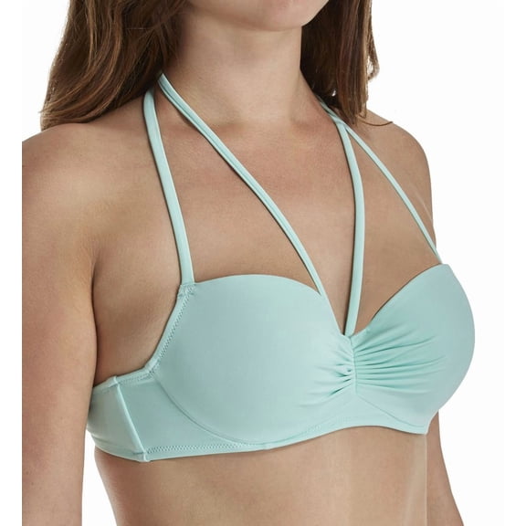 Women's Smart and Sexy SA1001 Swim Secret The Getaway Halter Bikini Swim Top (Mint Chip 34DDD)