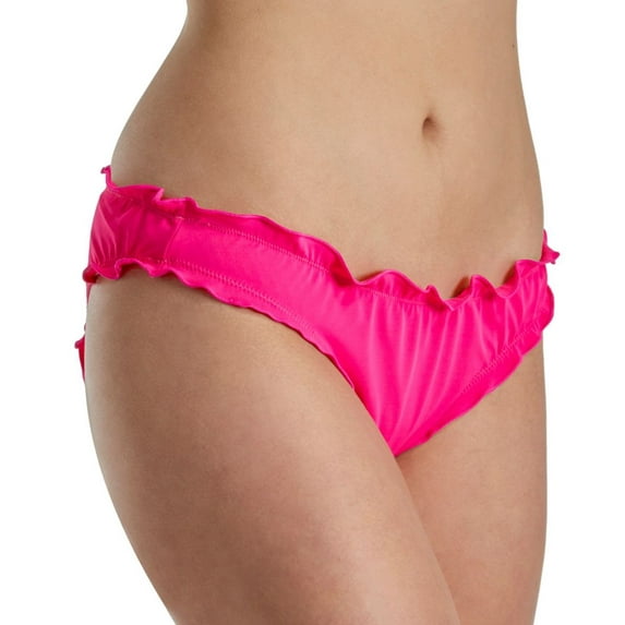 Women's Smart and Sexy SA1008 Swim Secret The Ruffle Cheeky Bikini Swim Bottom (Fuchsia Sizzle M)