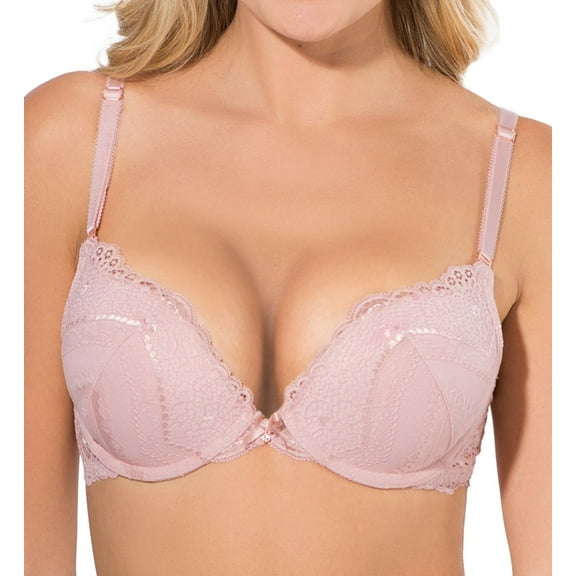 Women's Smart and Sexy SA1170A Perfect Push Up Bra (Blushing Rose 32D)
