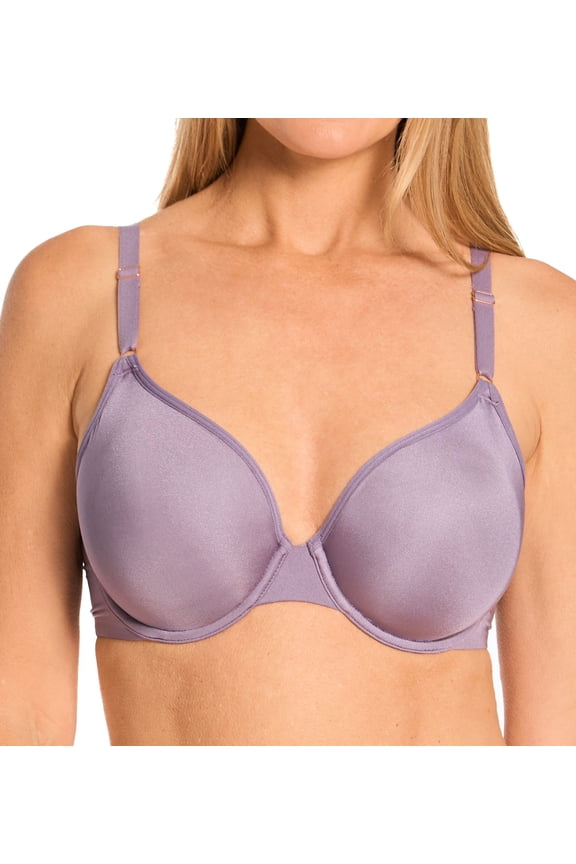 Women's Smart and Sexy SA1473 Silky Smooth Demi Unlined Underwire Bra (Vintage Plum 34DDD)