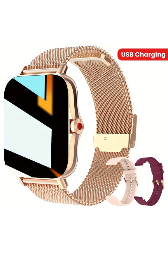 Women's Smartwatch, BT Call & Text Alerts, AI Voice, Fitness Tracker, Android & iPhone Compatible